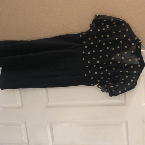 Women’s dress Alyx brand size 12 cream color polka dot and black dress - Picture 5 of 9